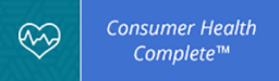 Consumer Health Complete (EBSCO) blue and green background with white text