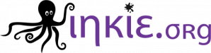 Inkie.org logo of purple text and a black squid