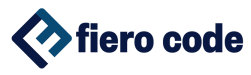 Fiero Code navy text logo